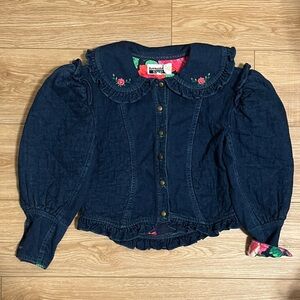 Vintage Bernadette’s Biscotti quilted embroidered denim jacket